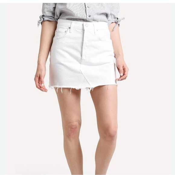 AGOLDE QUINN HI RISE SKIRT WHITE 28 - Picture 3 of 10